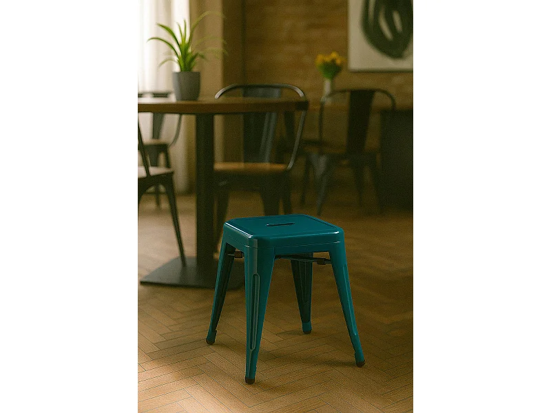 Taburetes Pequeños - Taburete Torix Pequeño - Verde azulado