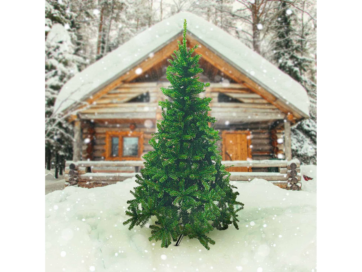 Sestriere - Albero di Natale in PVC ø 90 x 180 cm, 500 rami