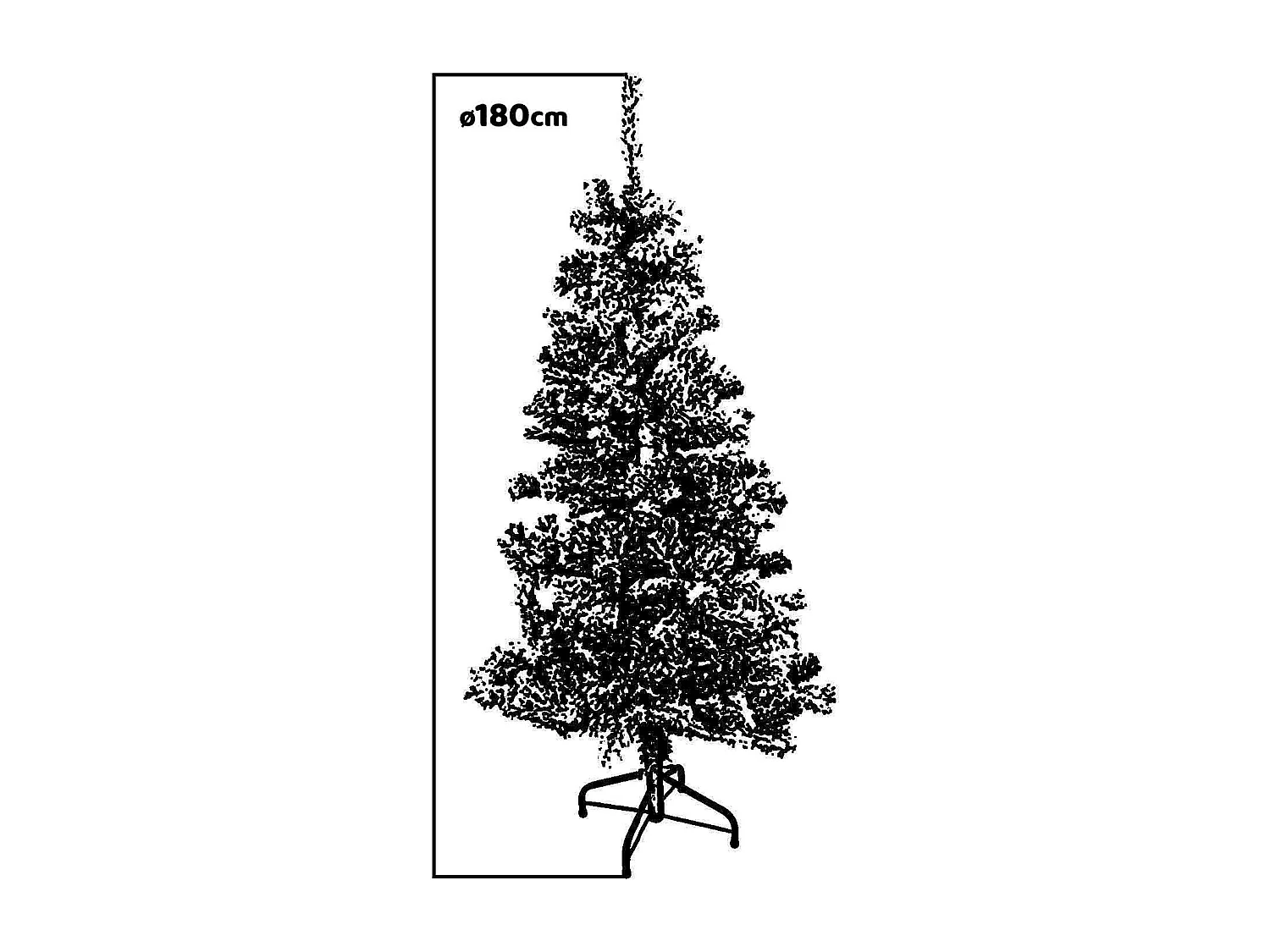 Sestriere Snow - Albero di Natale innevato effetto realistico in PE e PVC ø80x180H, 500 rami