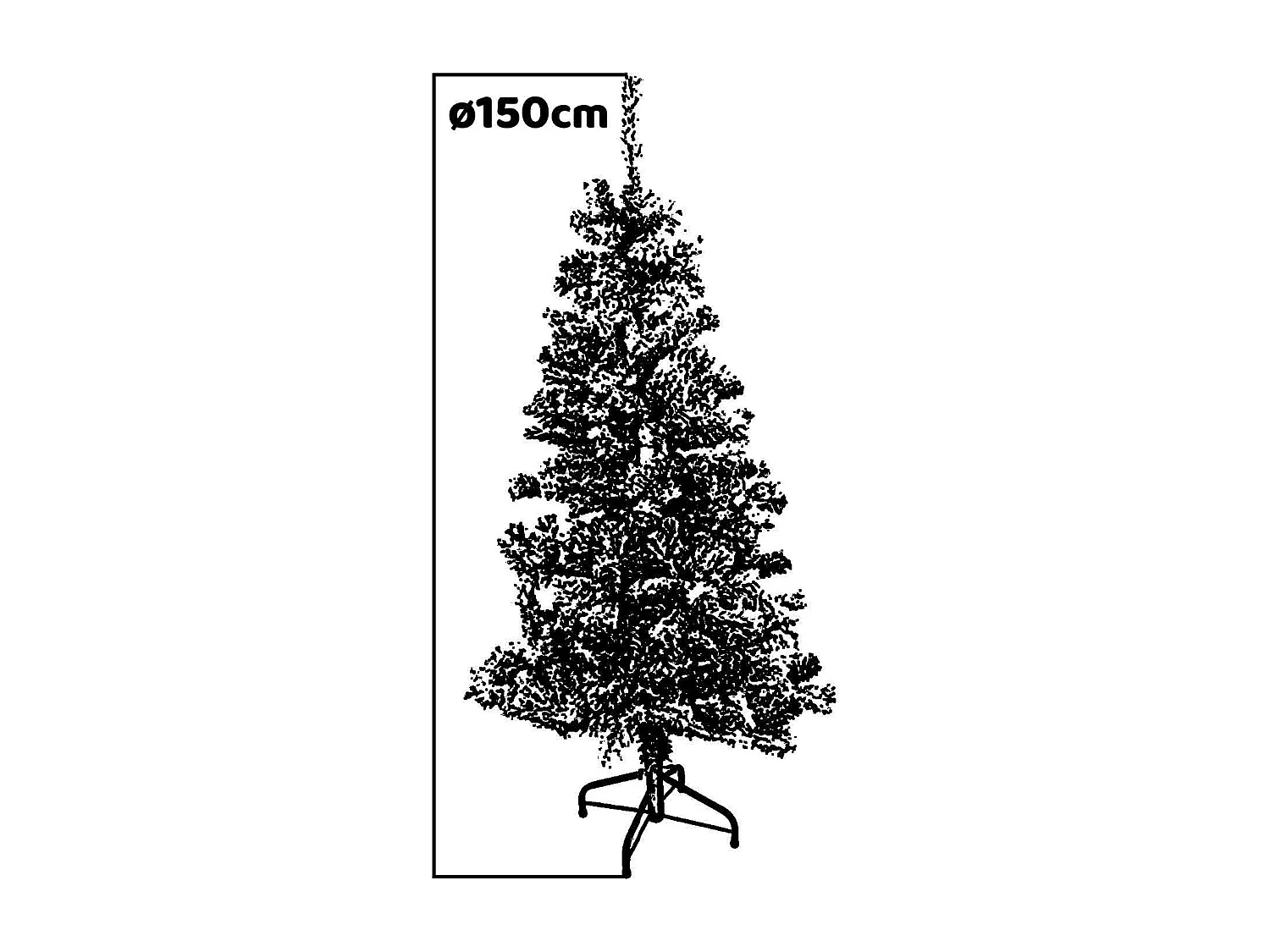 Sestriere Snow - Albero di Natale innevato effetto realistico in PE e PVC ø70x150H, 350 rami