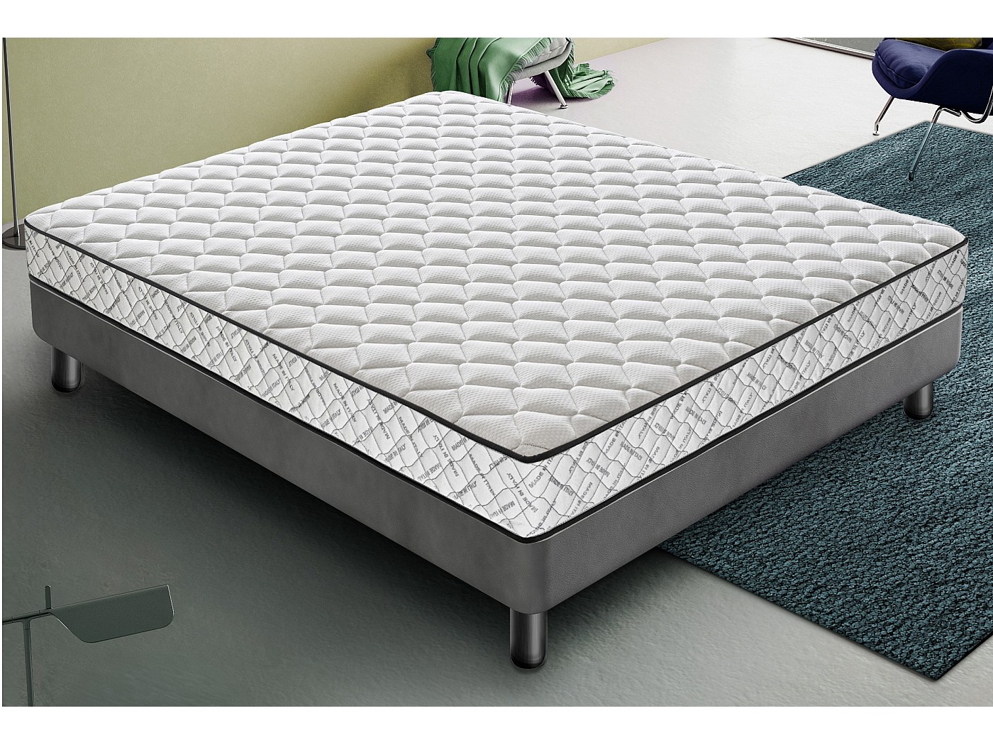 PurrJoys Materasso Queen Size Rigido da 30,5 cm, Ibrido in Memory Foam