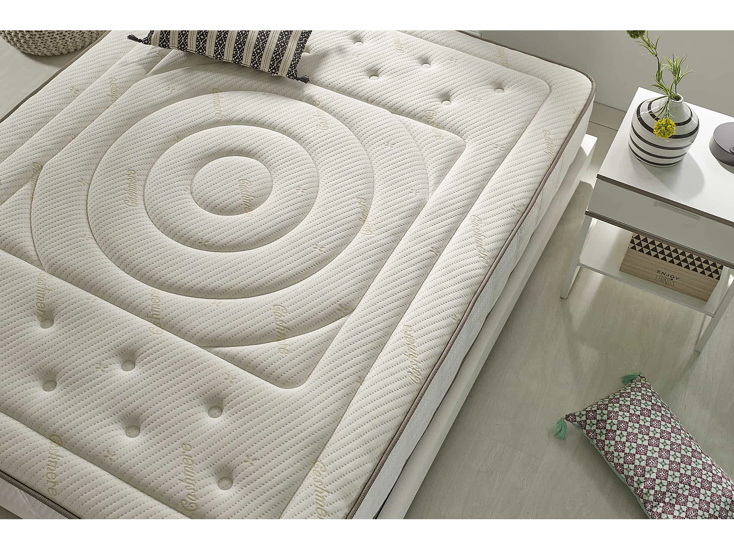 Matelas Mousse Cashmere Premier 27cm,90x190cm - Moonia
