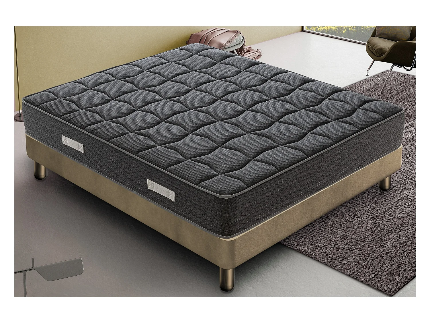 Matelas à mémoire de forme 80x200 - Hauteur 20 cm - Rigidité H4 - Blackmoon