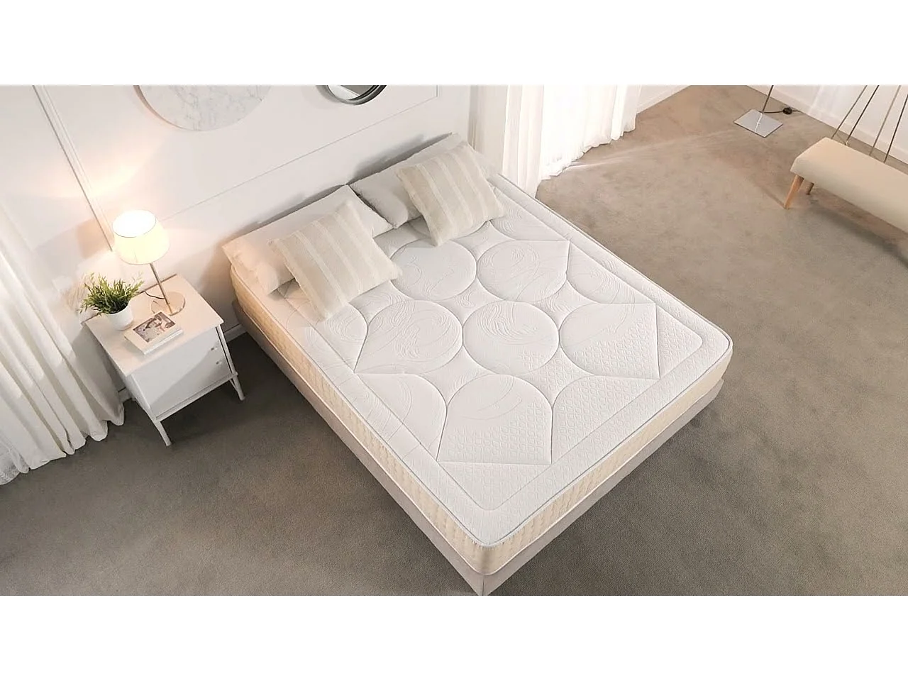 Materac Wiskoelastyczny Memory Royal Multizone 25 cm, 80x190 cm - Moonia