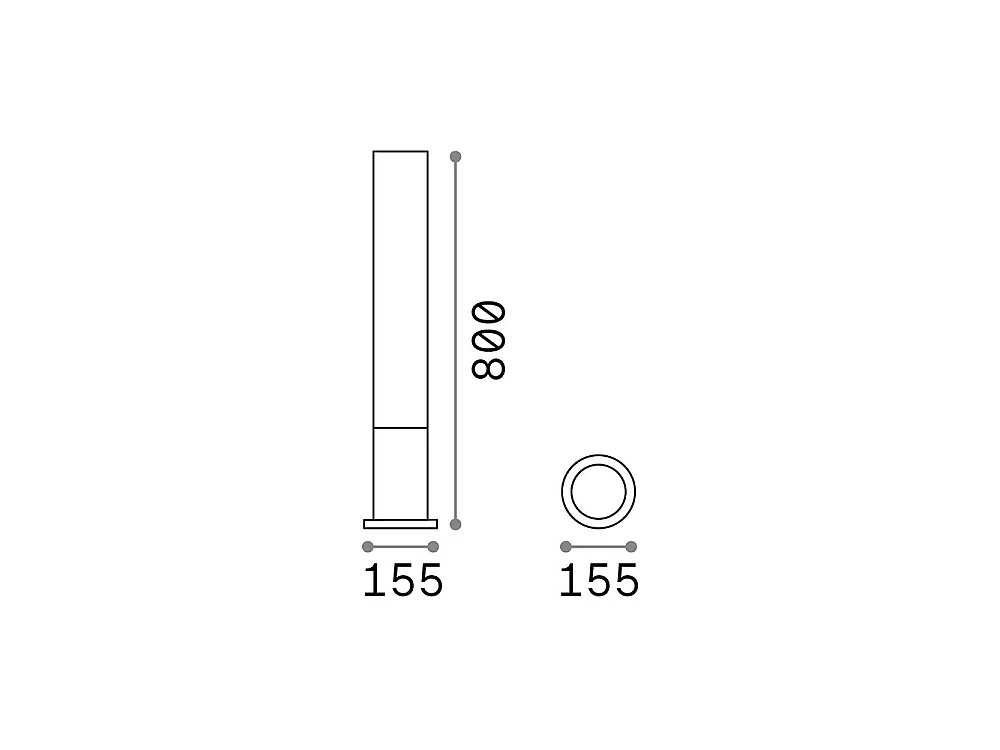 Ideal Lux EDO - Baliza Exterior 1 Luz Café IP44