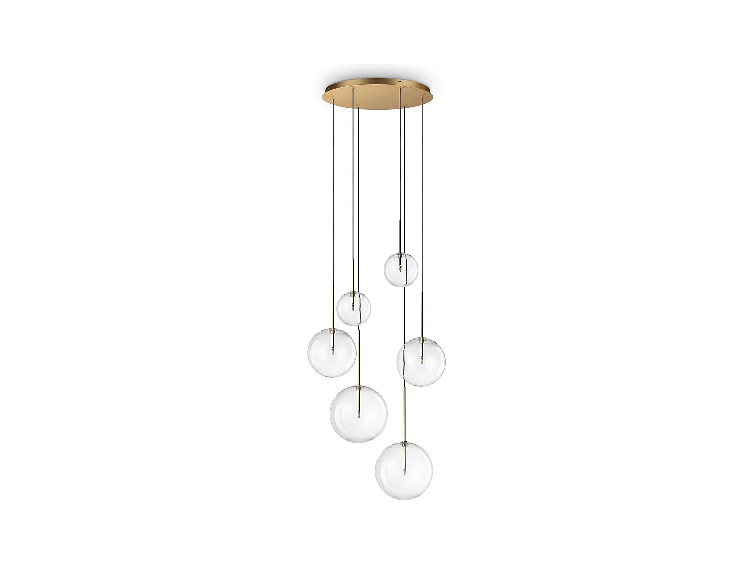 Ideal Lux EQUINOXE Lámpara de techo colgante de 6 luces de latón