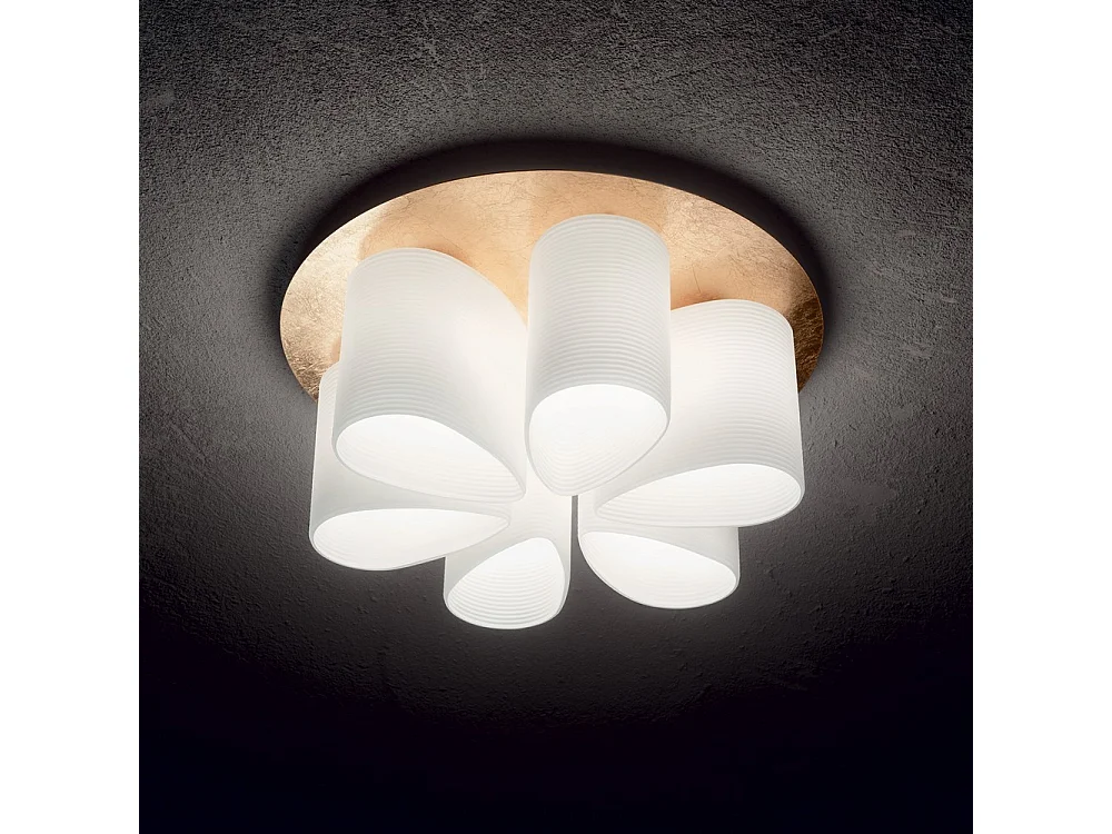 Ideal Lux DAISY - Indoor 6 lichts Flush Deckenleuchte Gold, E27