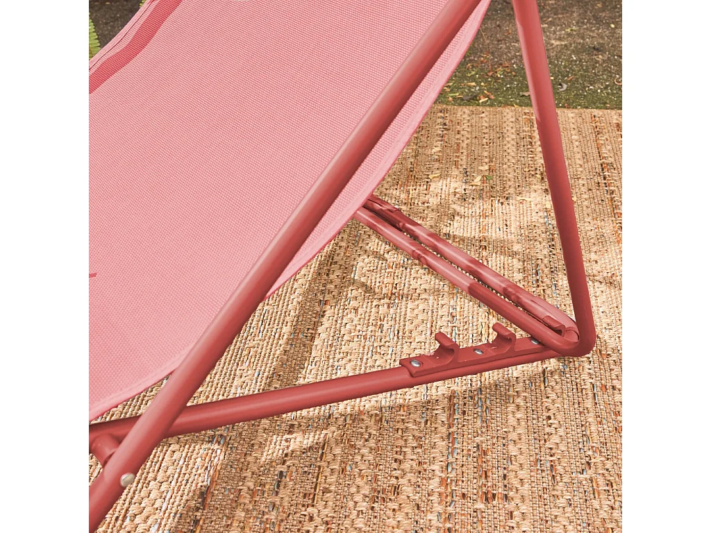 Silla de jardín plegable, set de 4 terracotta