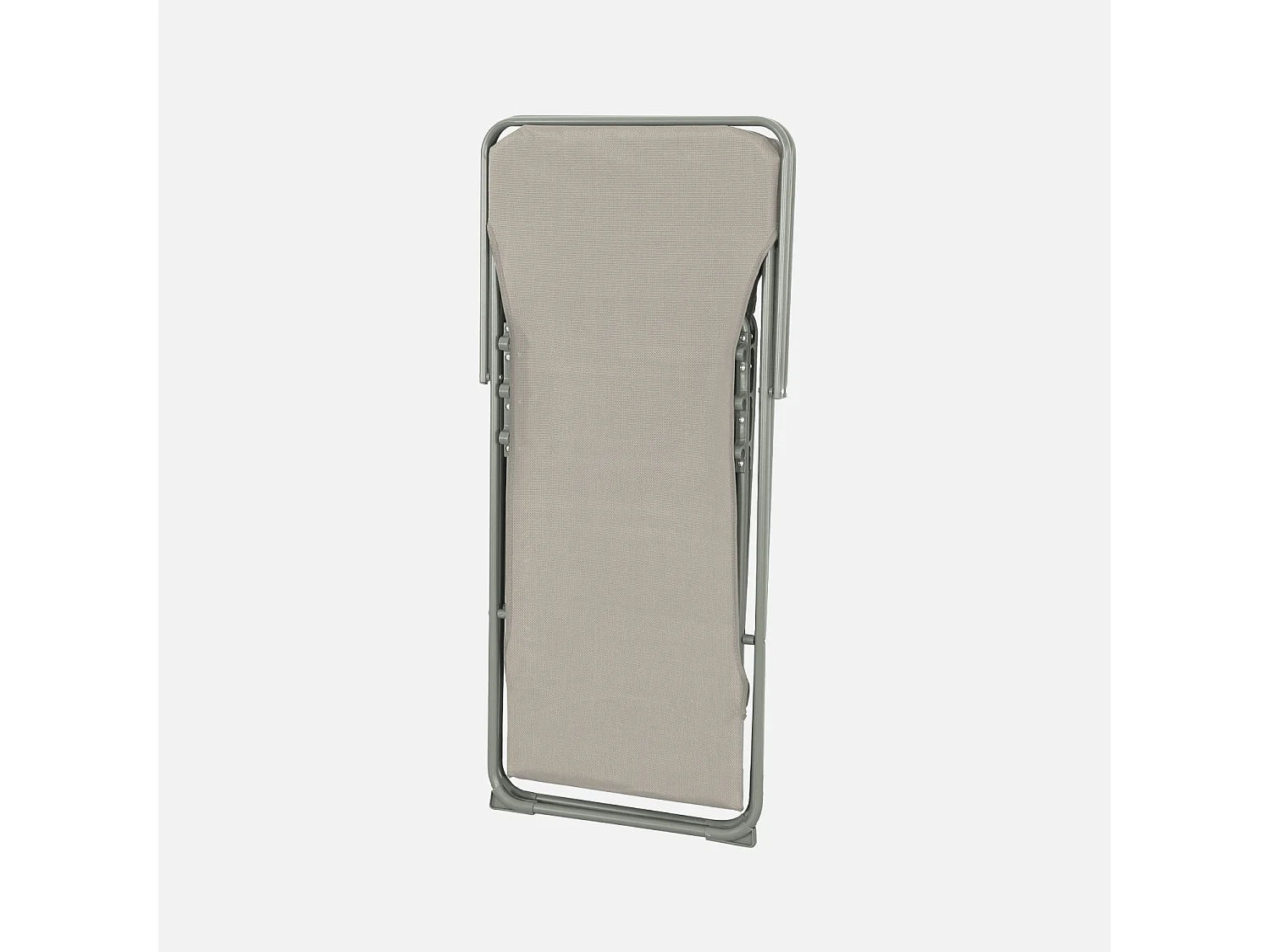 Lot de 4 chaises pliantes LIVORNO en acier / textilene. kaki. 83 x 88 x 95 cm