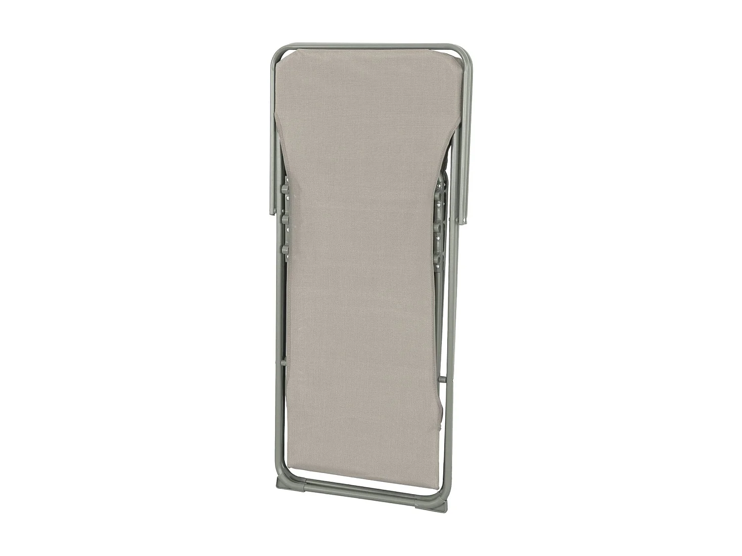 Lot de 4 chaises pliantes LIVORNO en acier / textilene. kaki. 83 x 88 x 95 cm