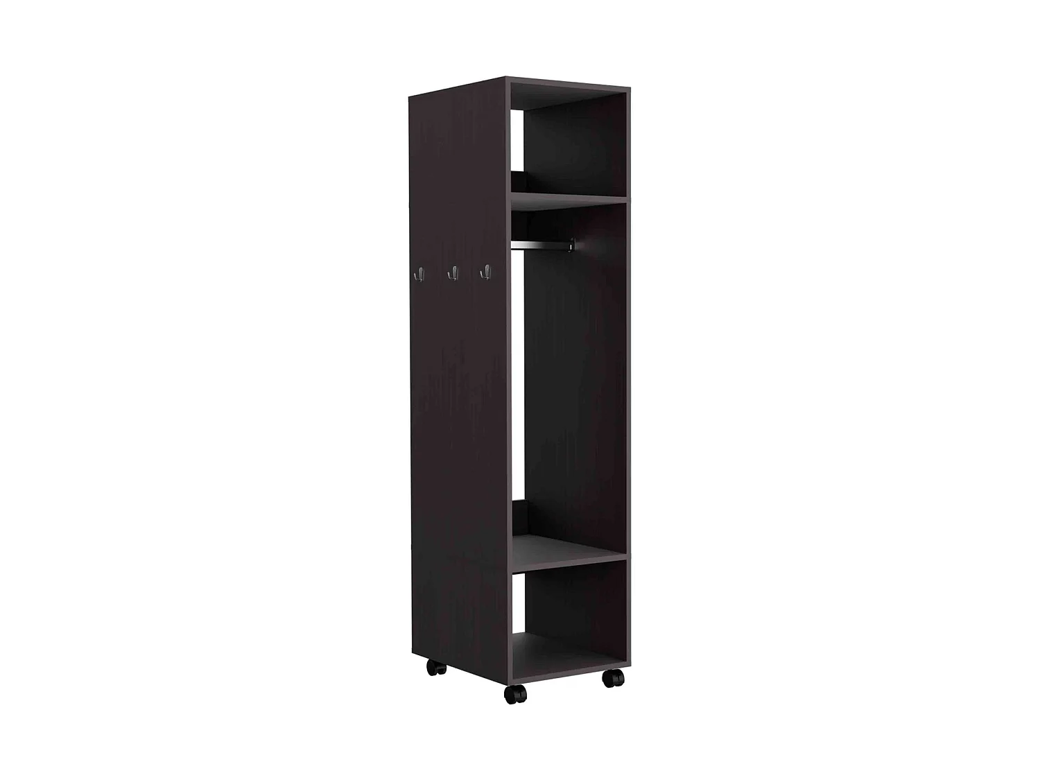Armadio Custer da 160 cm con specchio, wengé