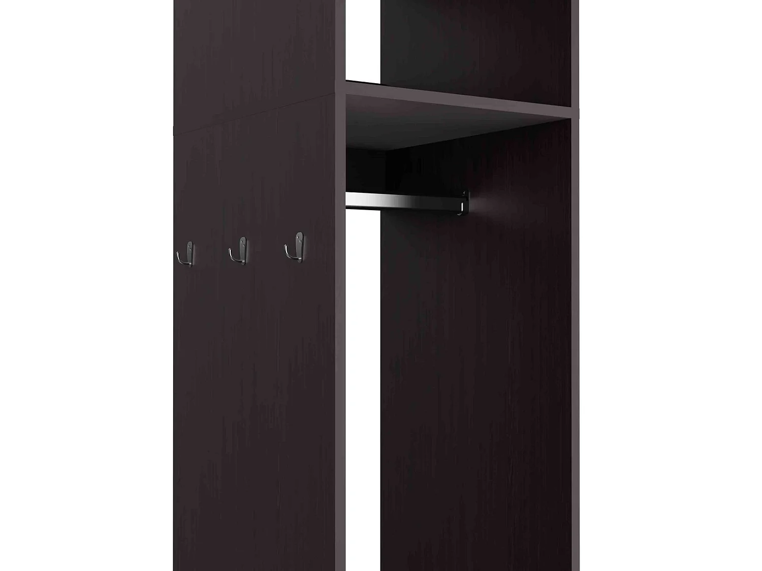 Armadio Custer da 160 cm con specchio, wengé