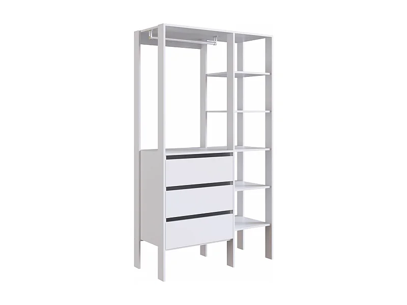 Armario Abierto Con 3 Cajones Blanco