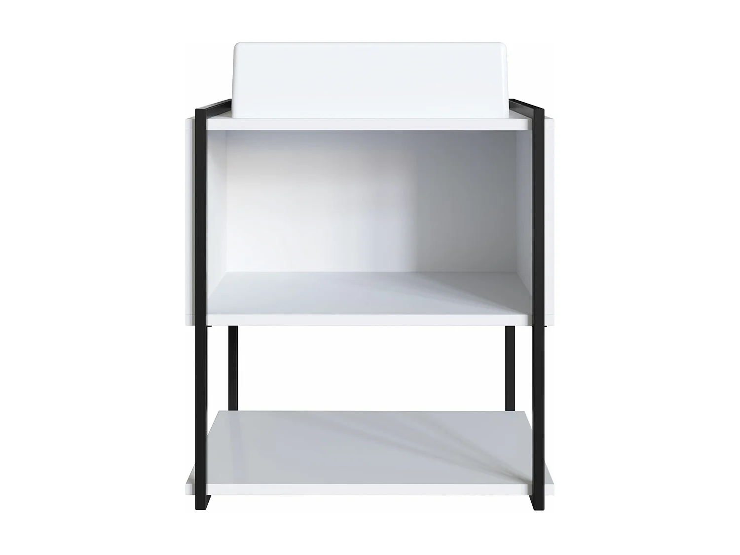 Mueble De Baño Grafito Con Encimera De 50 Cm Blanco