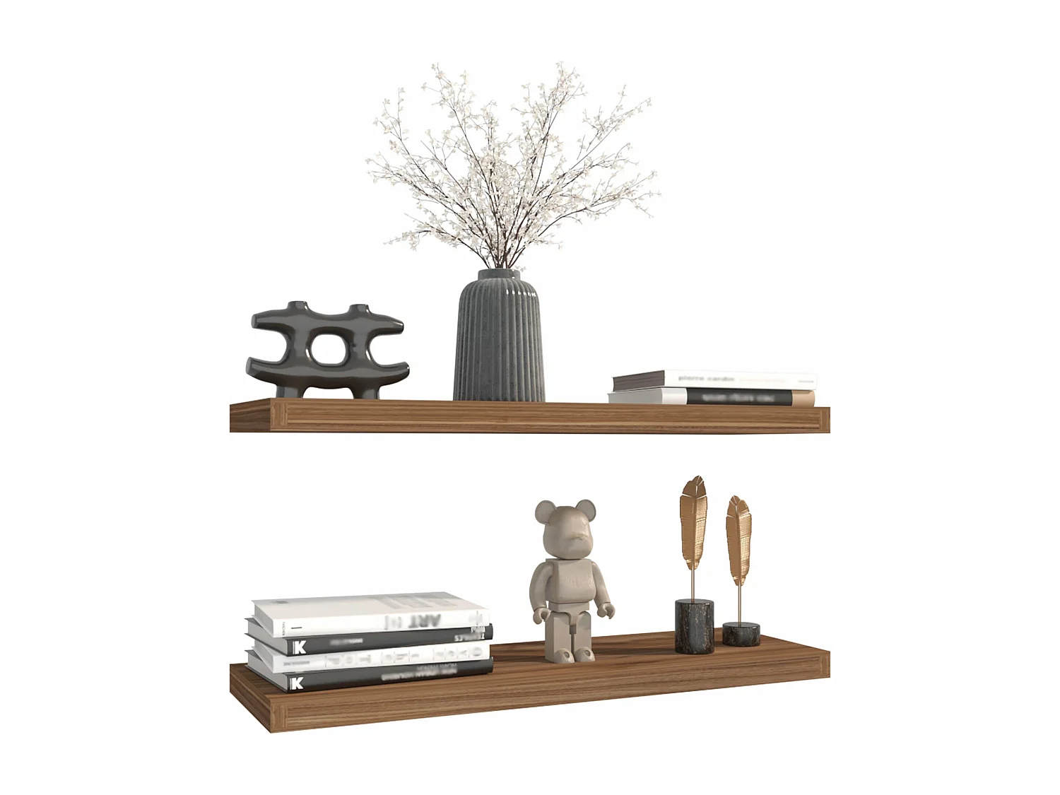 Etagère flottante en mélamine gallois avec 2 étagères , 3.8 cm X 80 cm X 25 cm