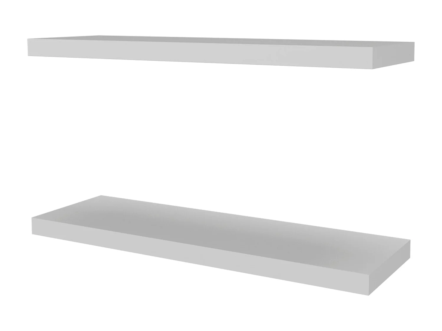 Prateleira flutuante branca em melamina com 2 prateleiras, 3,8 cm X 80 cm X 25 cm
