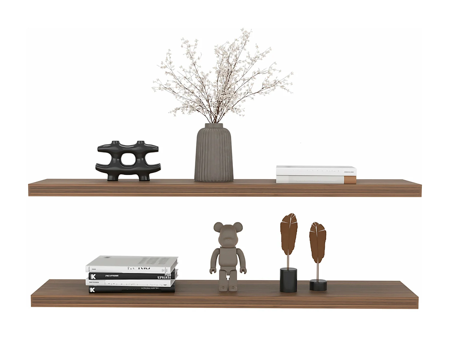 Etagère flottante en mélamine gallois avec 2 étagères , 3.8 cm X 120 cm X 25 cm