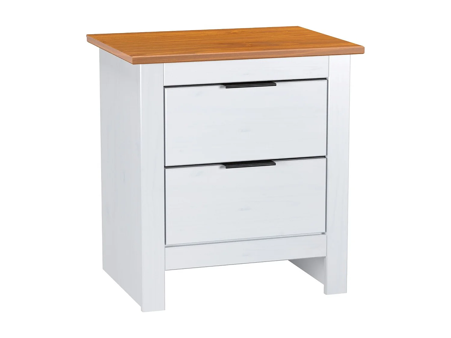 Mesita De Noche Robusta 2 Cajones Blanco