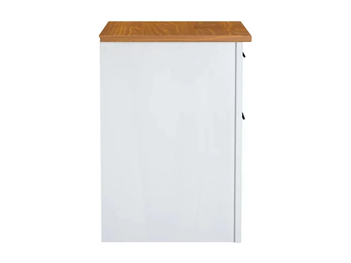 Mesita De Noche Robusta 2 Cajones Blanco