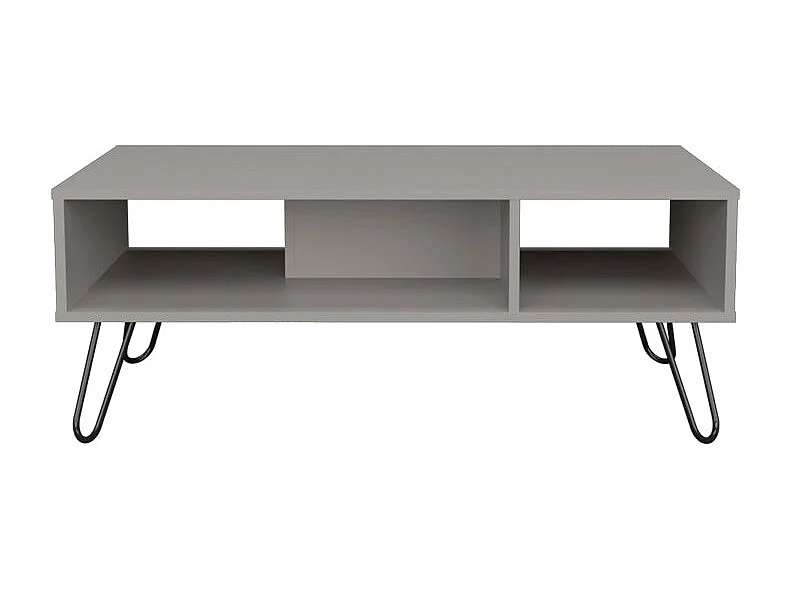 Tavolo centrale Genoa in melaminico con 3 ripiani , Grigio , 40 cm X 101,1 cm X 45 cm