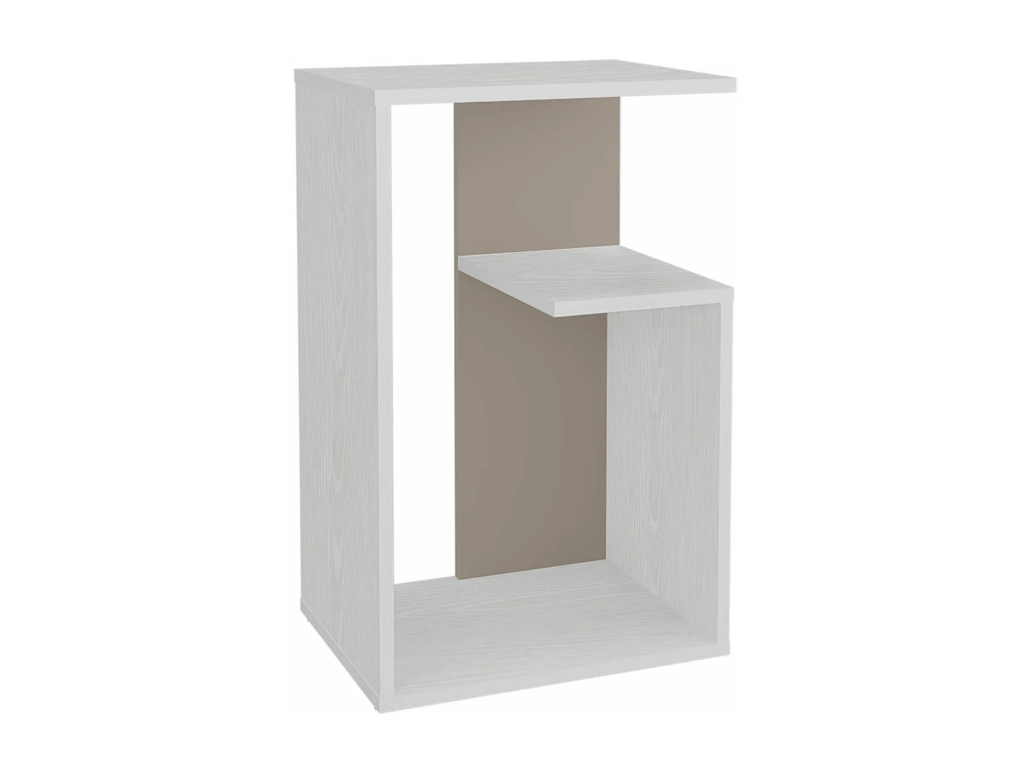 Mesa auxiliar everett en melamina con 3 estantes , Multicolor , 63.4 cm  X 39.8 cm  X 30 cm