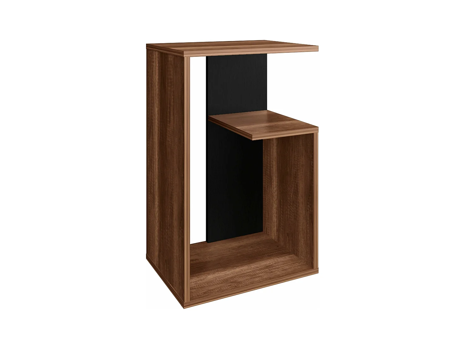 Tavolino everett in melamina con 3 ripiani , Multicolore , 63,4 cm X 39,8 cm X 30 cm