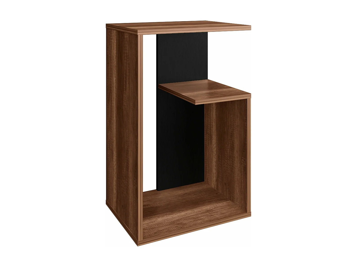 Tavolino everett in melamina con 3 ripiani , Multicolore , 63,4 cm X 39,8 cm X 30 cm