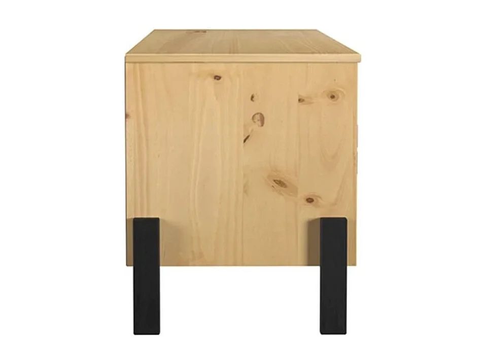 Mesa Television 4 Cajones Con Estanteria De Madera De Pino