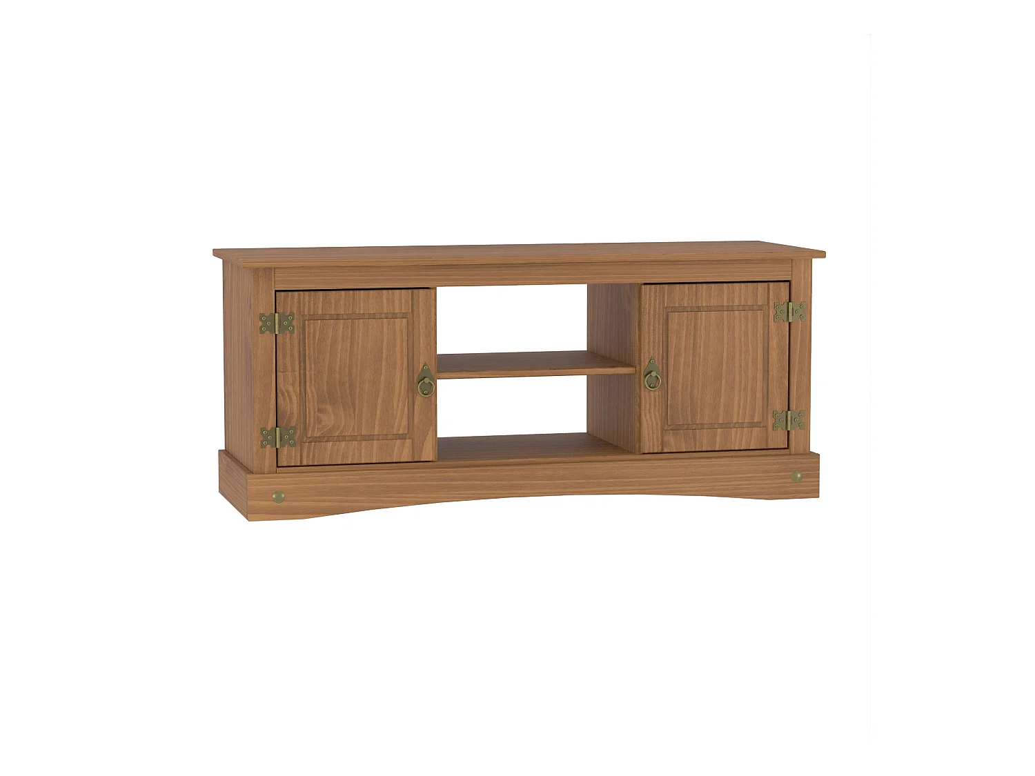 Mesa Television 2 Puertas Rustica De Pino