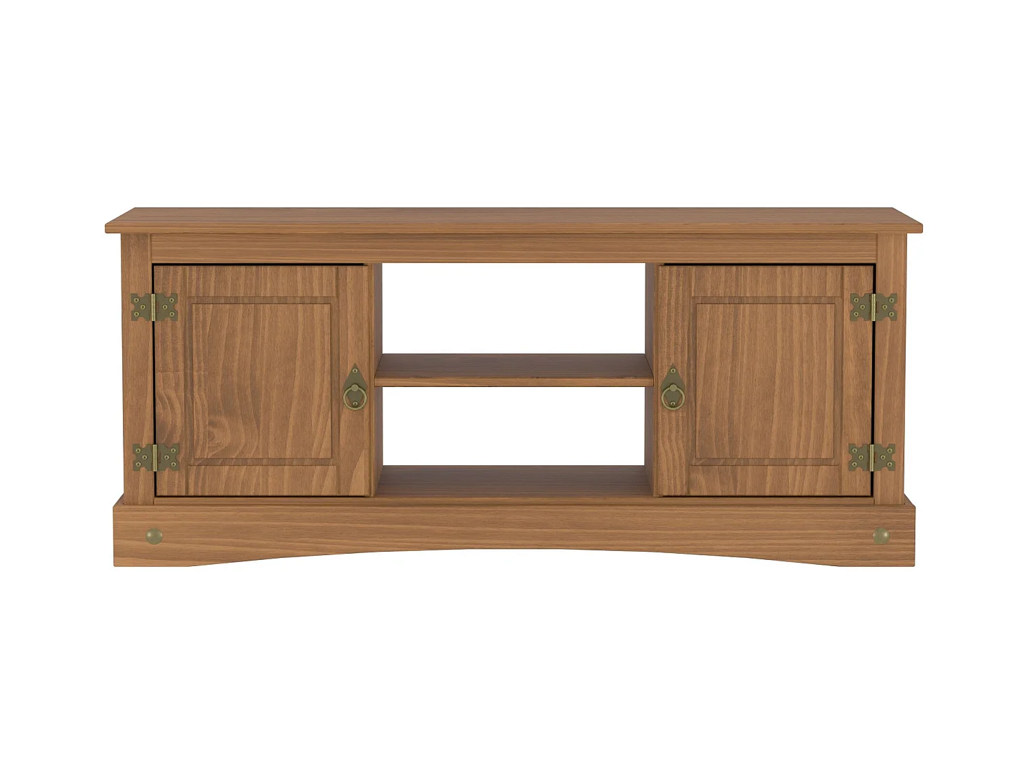 Mesa Television 2 Puertas Rustica De Pino