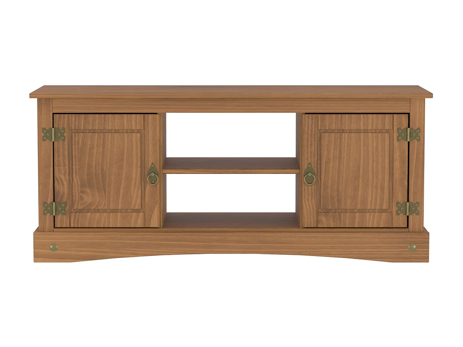 Mesa Television 2 Puertas Rustica De Pino