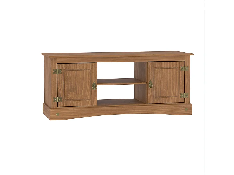 Mesa Television 2 Puertas Rustica De Pino