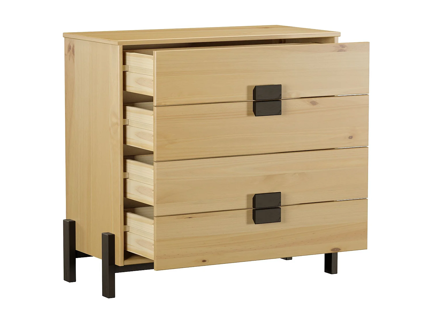 Comoda 4 Cajones Madera De Pino