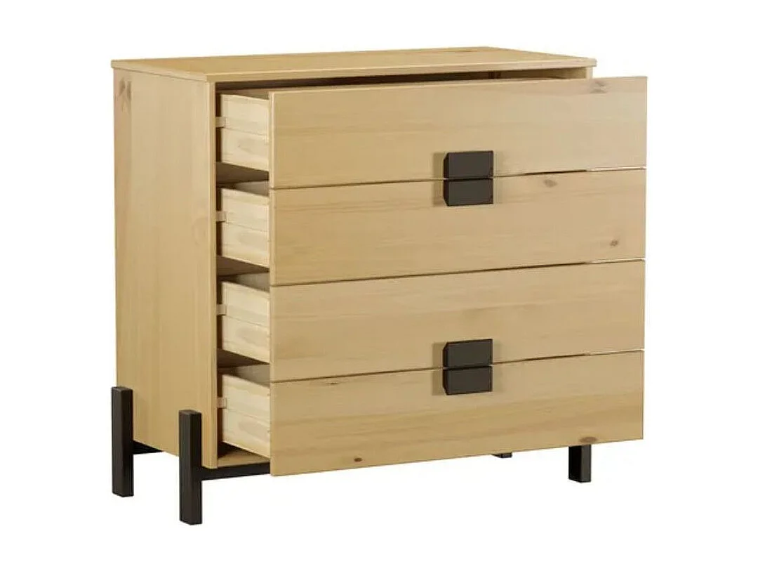 Comoda 4 Cajones Madera De Pino