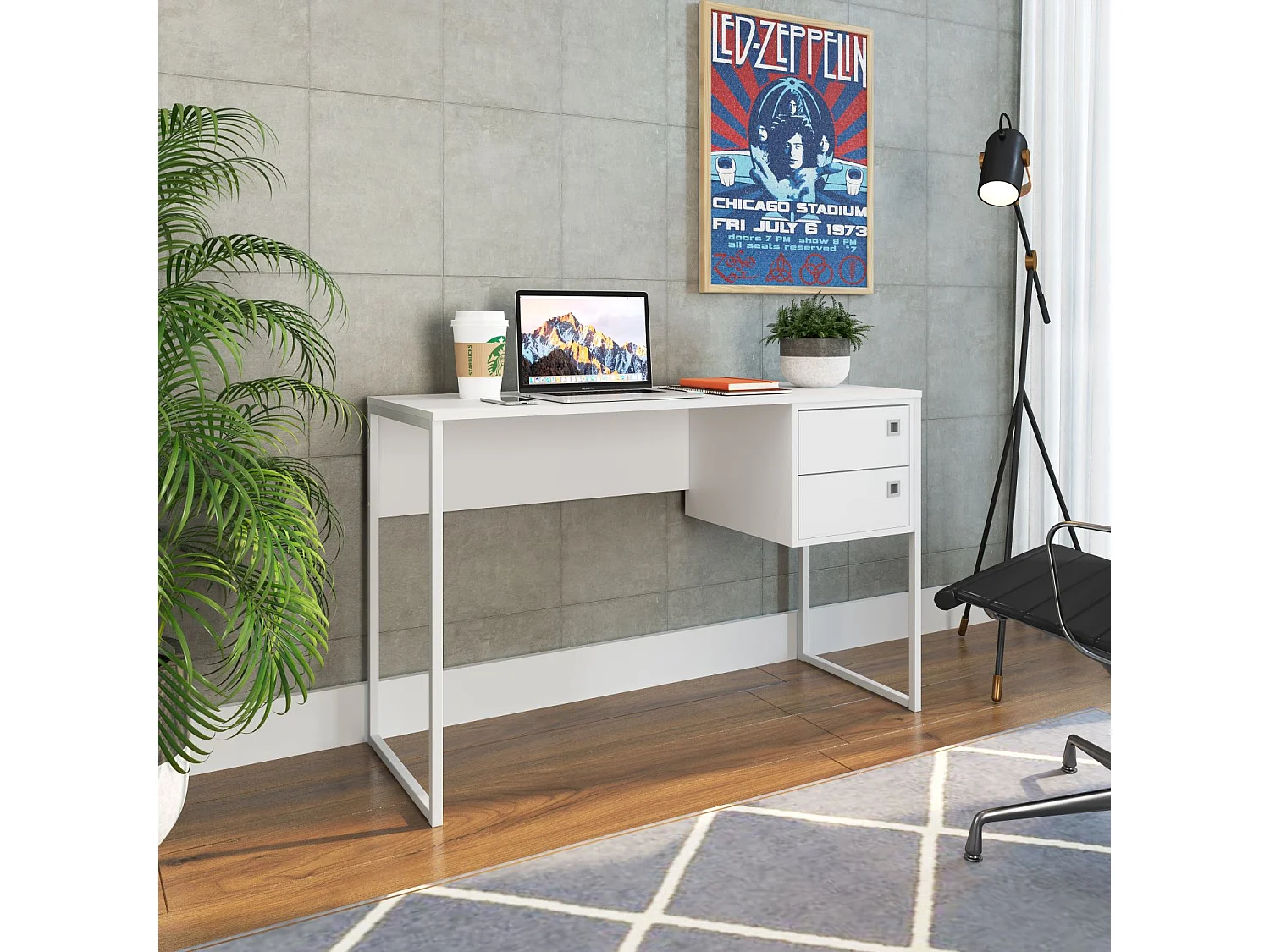 Escritorio Juvenil 2 Cajones Blanco