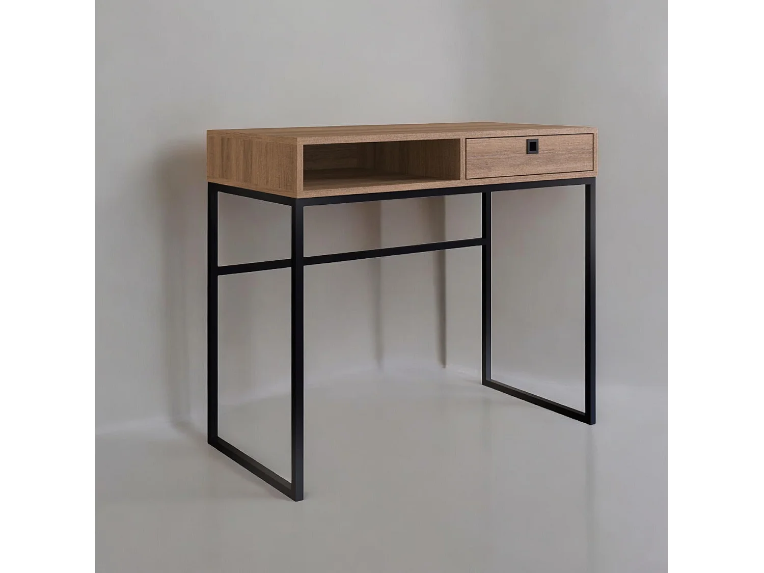 Mesa Escritorio 1 Cajon Negro/Miel