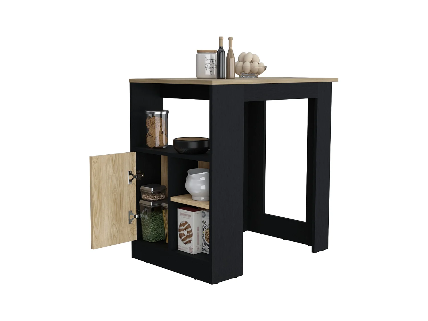 Îlot de cuisine Stirling de 92 cm, wengé et frêne