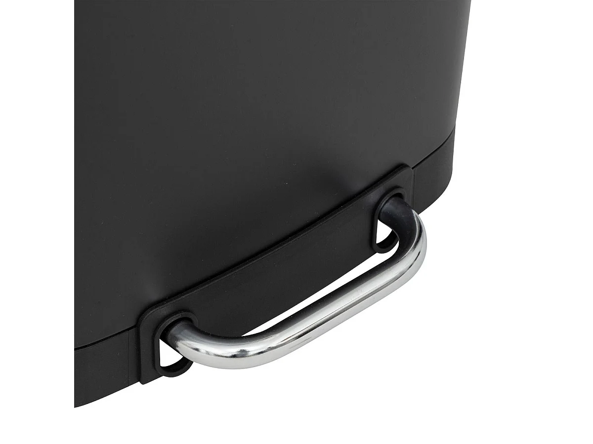 Poubelle 20 Litres  en Métal Noir ouverture à pédale