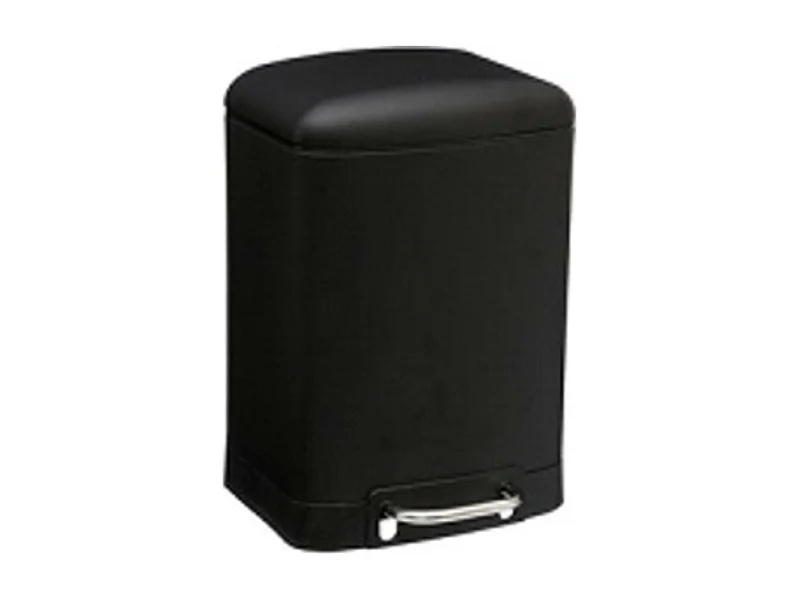 Poubelle 20 Litres  en Métal Noir ouverture à pédale