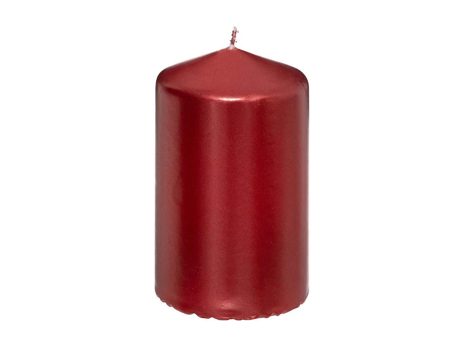 Bougie Ronde Satin Rouge 335G H 12 cm