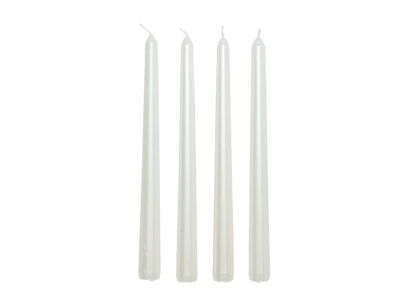 Lot de 4 Bougies Satin Blanc 192G