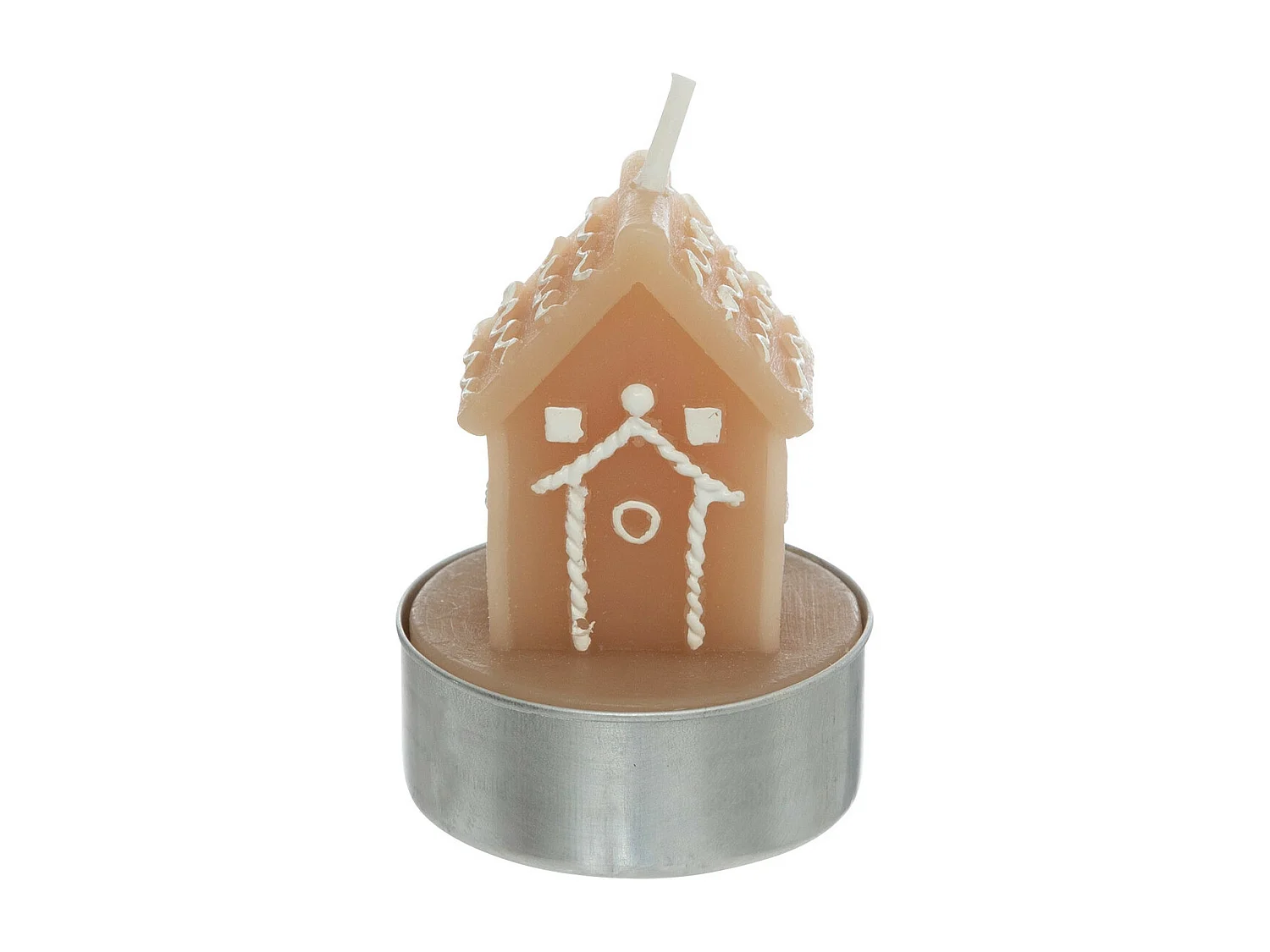 Lot de 4 Bougies déco Maison Pain d'épice