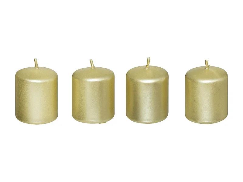 Lot de 4 Bougies Satin OR 160G