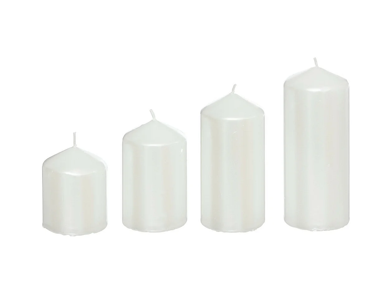Lot de 4 Bougies Satin Blanc 505G