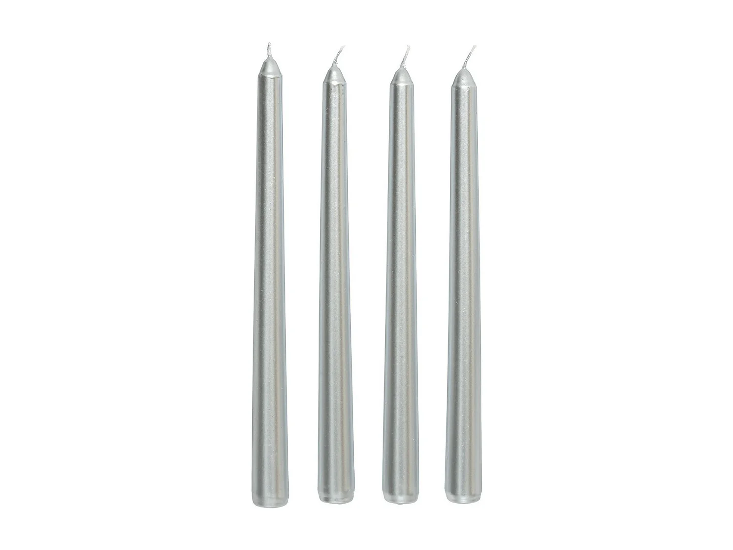 Lot de 4 Bougies Satin Argent 192G
