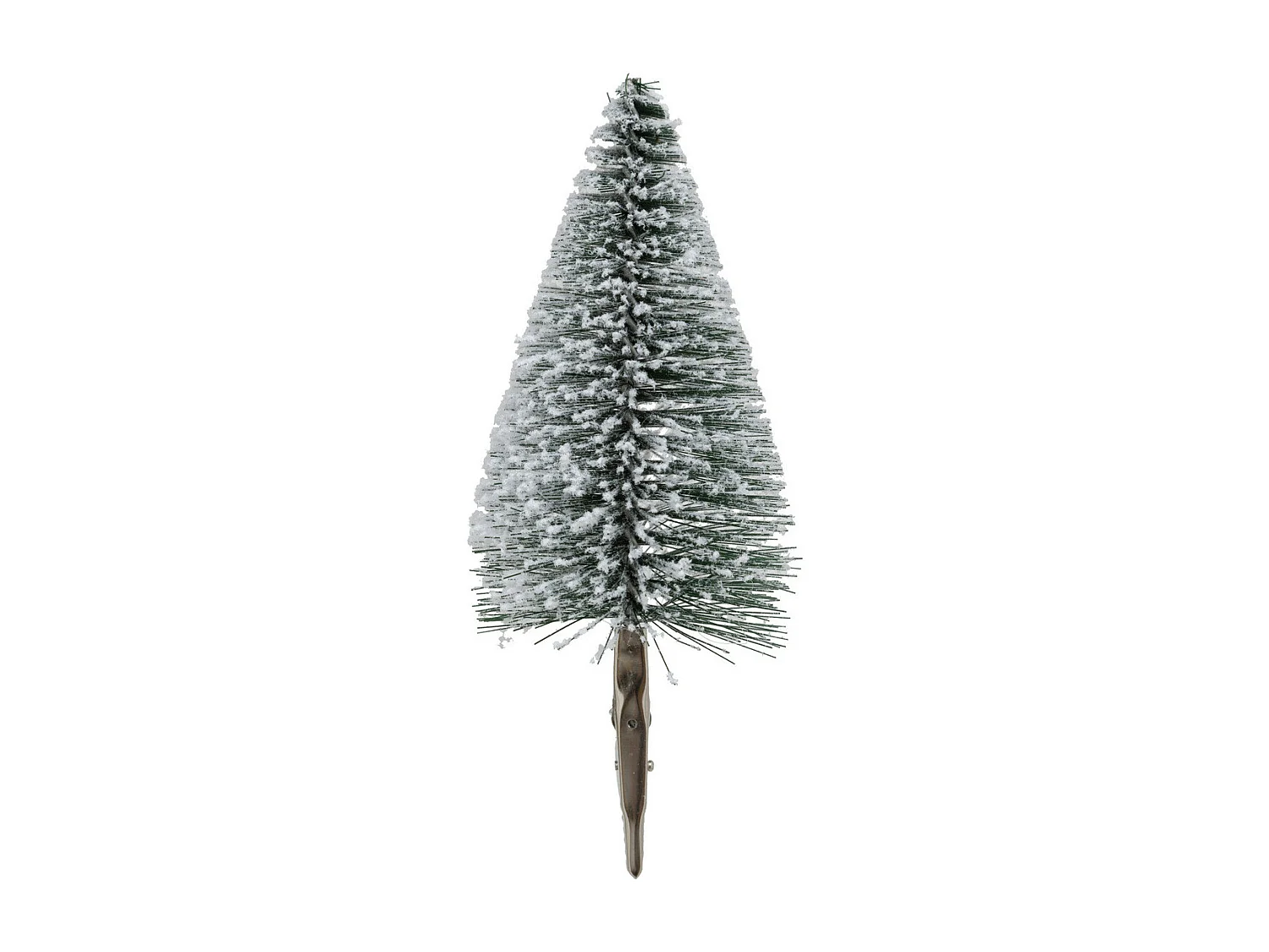 Déco de Sapin Lot de 4 petits Sapins Verts enneigés sur pince