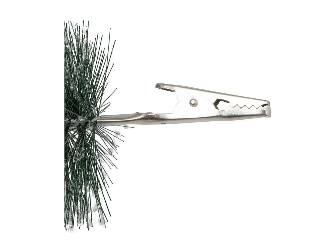 Déco de Sapin Lot de 4 petits Sapins Verts enneigés sur pince