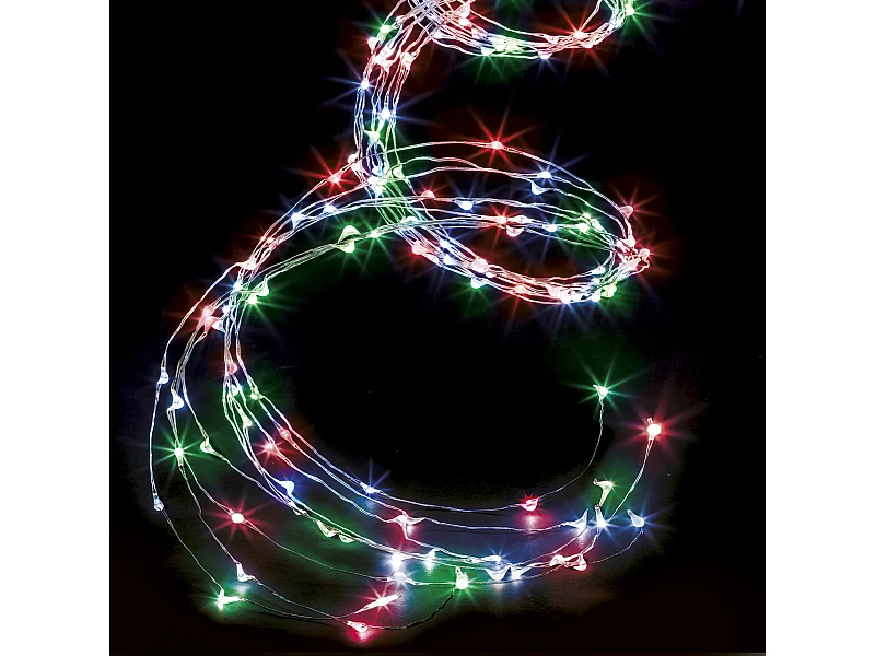 Guirlande lumineuse Extérieur Cascade 1000 MicroLED Multicolore 8 jeux de lumière