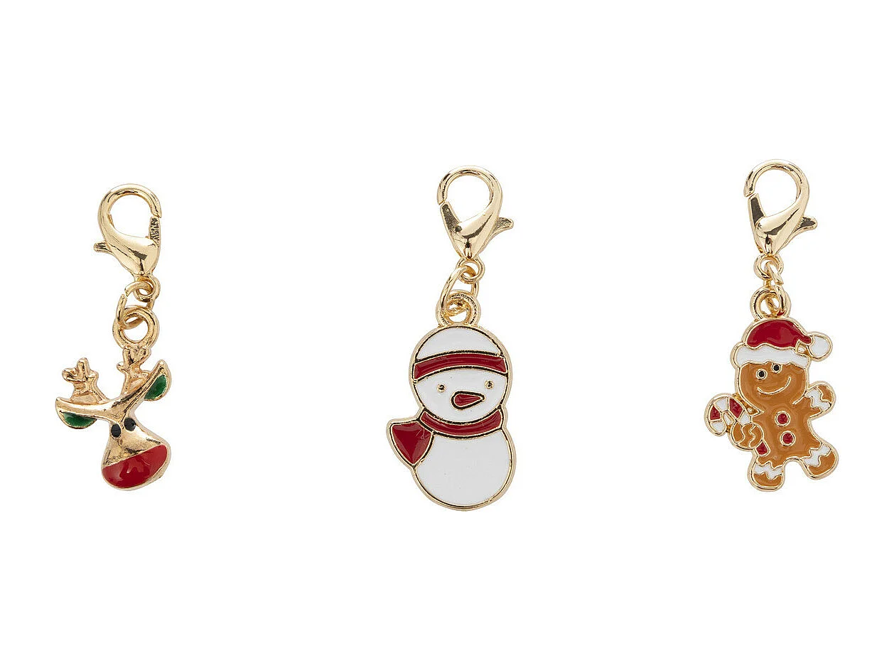 Déco de Noël Calendrier de l'Avent 24 bijoux fantaisies en métal