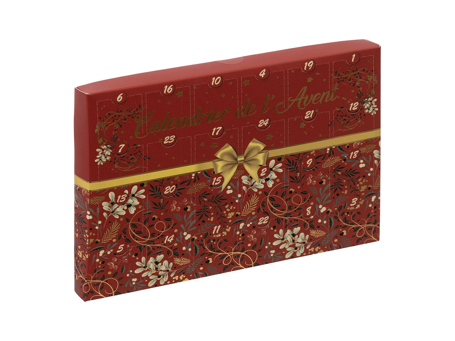 Déco de Noël Calendrier de l'Avent 24 bijoux fantaisies en métal